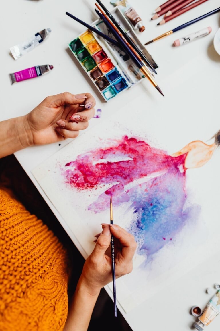 woman, art, drawing, creative, painting